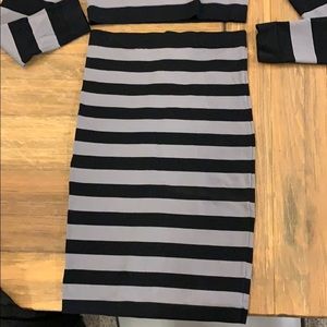 Forever 21 Skirts - Body con skirt and crop top set striped Forever 21 Skirts - Body con skirt and crop top set striped